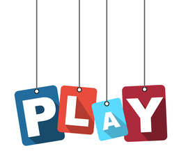 Colorful vector flat design background play. It is well adapted for web design.