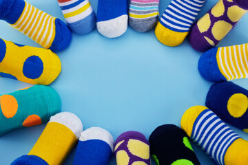 World Down syndrome day background. Rock you socks.