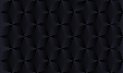 Modern 3d black stars seamless wallpaper pattern background