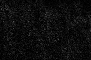 Distressed white grainy texture. Dust overlay textured. Grain noise particles. Rusted black background. Vector illustration. EPS 10.  