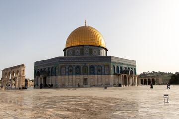 Dome of Rock or Qubbat Sakhra in Masjidil Aqsa. One of the sacred building for the Jews and Muslim in Palestine - Israel.
