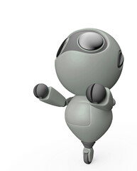 tiny robot want a hug in white background