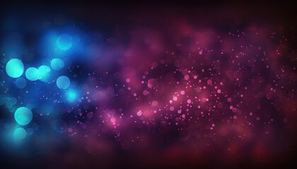 Abstract blue and magenta bokeh background Generative AI illustration