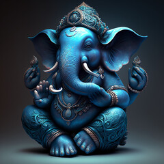 Ganesh statue with dark background