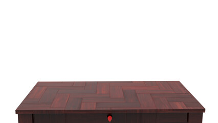 wooden Table isolated on white