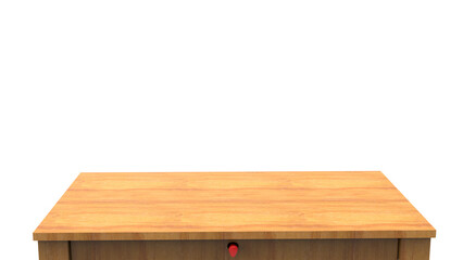 wooden Table isolated on white