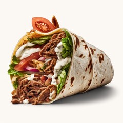 Middle Eastern shawarma, Turkish kebab, flavorful wrap, GENERATIVE AI