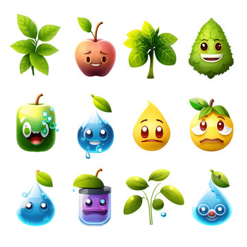 Nature Emojis | Multipack | PNG | No background | Fruit | Vegetables 
