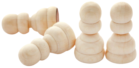 Wooden pawn for chess game