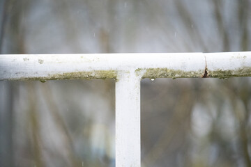 Barre, barrière, fer, pluie, rouille