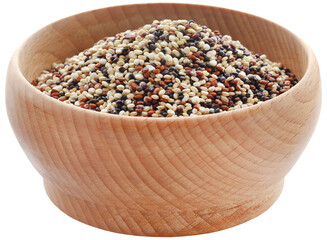 Fresh mixed quinoa in a bowl