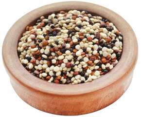 Fresh mixed quinoa in a bowl