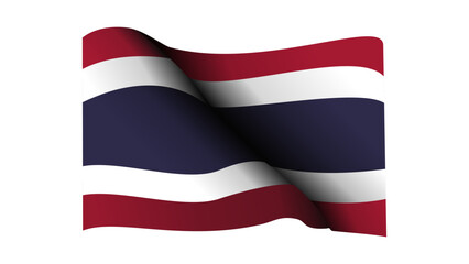 waving Flag of Thailand