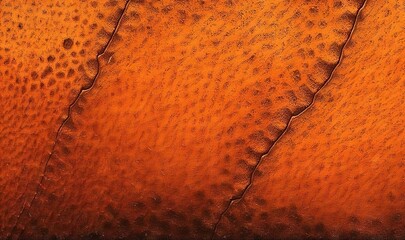  a close up view of a brown surface with small holes.  generative ai