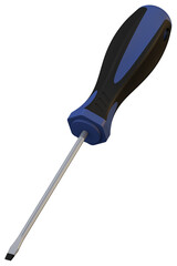 screwdriver black and blue work tool