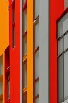 fondo de pantalla, edificio con muchas ventanas, colores calidos