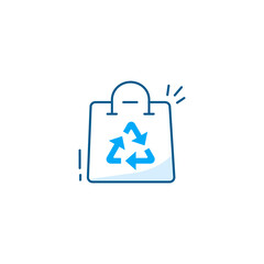 Obraz premium Recycled Fabrics icon. Eco-Friendly Fabric vector line icon.