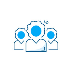 Minority-owned vector line icon.