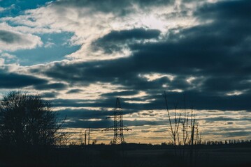 Fototapeta premium lines at sunset