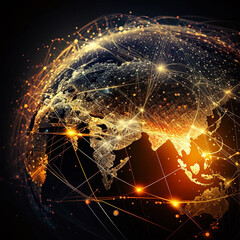 Unlocking the potential of social networking with data science. AI Generated Art.