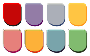 Bubble banner, set isolated vector element on white background