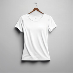 White t-shirt on grey background. Created with generative AI