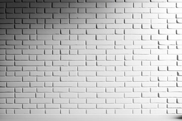 Urban Rustic: The White Brick Wall Background. Generative AI