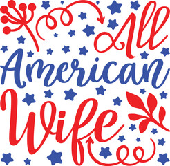 4th of July, United Stated independence day greeting.
Excellent gift card to the day of Independence. American flag. Vector illustration on white background.
