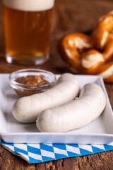 two bavarian white sausages - 579157148