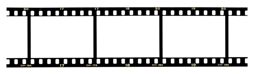 Film frames isolated on white