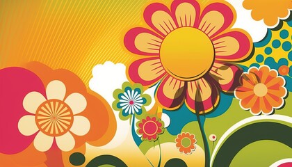 A 70's wallpaper. Flower power !
