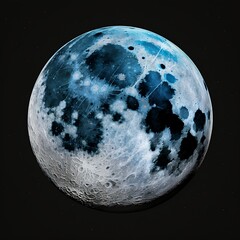 Universe. Moon. The moon on the background of space. Generative AI.