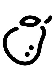 Pear icon. Hand drawn illustration of pear vector icon for web design