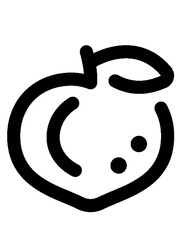 Vector hand drawn doodle apple icon isolated on white background.