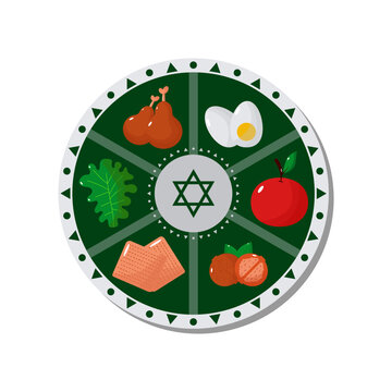 passover seder plate, food, green, white clip art preview