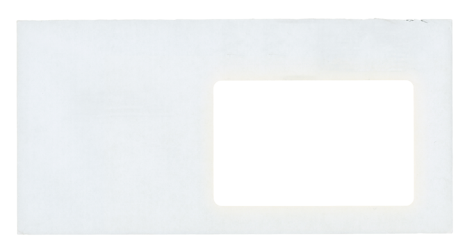 Letter envelope with transparent label PNG