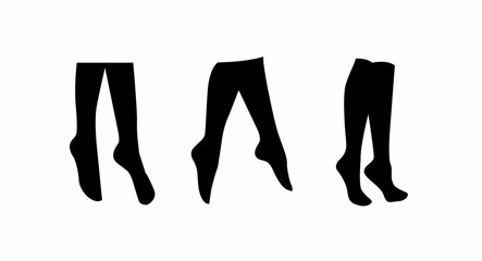 Women's legs in high-heeled shoes. Vector illustration.