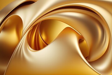 Golden, abstract background. Generative AI