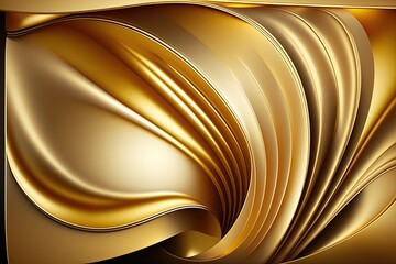 Golden, abstract background. Generative AI