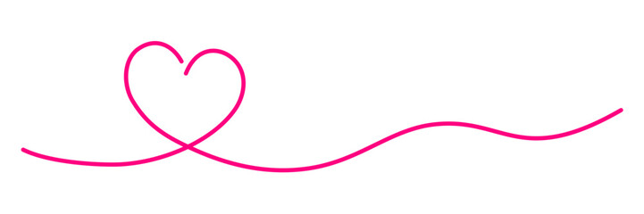 Pink heart line art