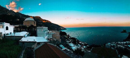 Sunset Over The Amalfi Coast - obrazy, fototapety, plakaty