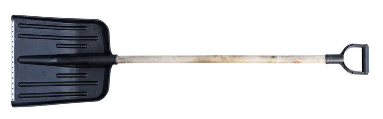 Old plastic shovel on a transparent background. isolated object. Element for design
