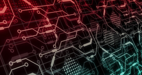 Image of network of connections on black background