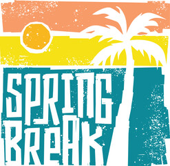 Spring Break Tropical Vacation Graphic - 579169927