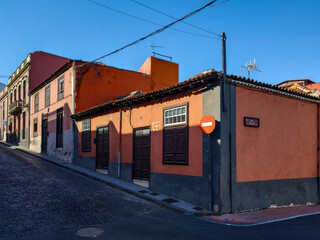 View on the landscape and cityscape of the La Orotava historic town which sits in a beautiful valley of banana plantations.