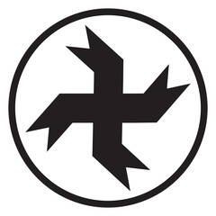 ribbon line art icon