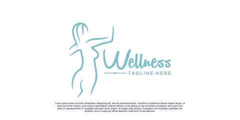 Woman health logo design inspiration and woman slim body unique concept Premium Vector Part 2