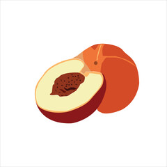 A beautiful peach vector art work
