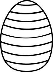 Striped Easter egg	contour