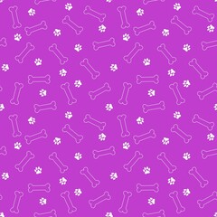 Cartoon animals seamless bones and dog pattern for wrapping paper and fabrics and linens and kids clothes